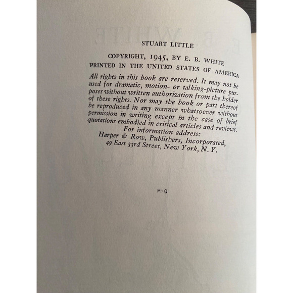 Vintage Book Stuart Little -By E.B. White Pictures Garth Williams Published 1947 - Picture 6 of 6